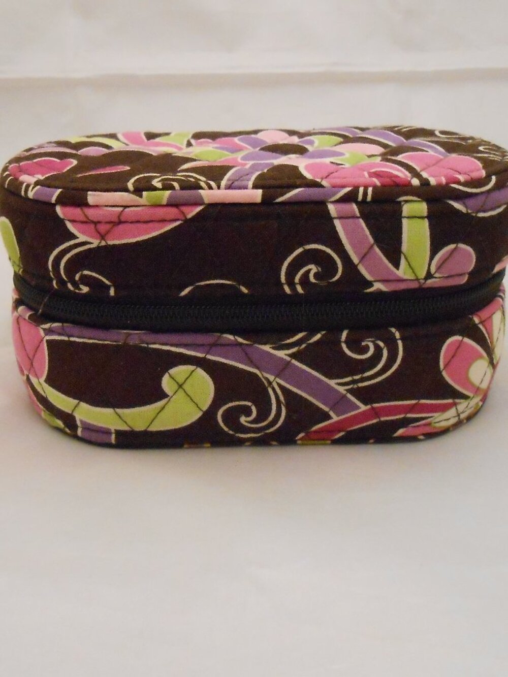 Vera Bradley Purple Punch Hard Oval Travel Jewelry Box/Case, Accessories, Floral